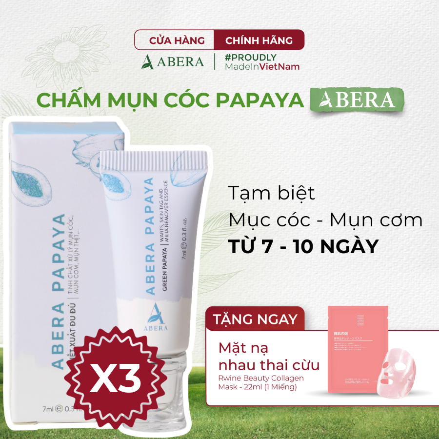 Cách sử dụng Abera Papaya trị mụn cóc