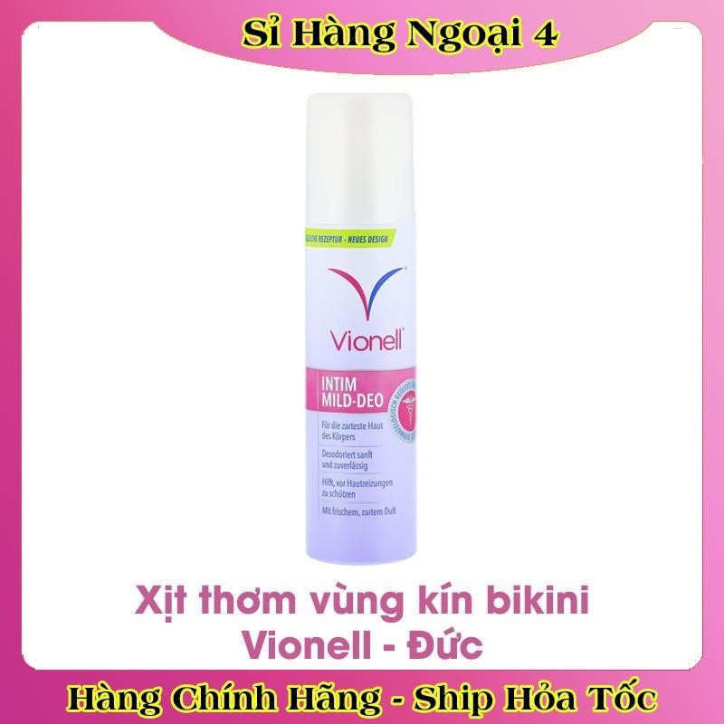 Xịt thơm vùng kín Vionell- Hàng Đức- kháng khuẩn khử mùi an toàn cho vùng kín