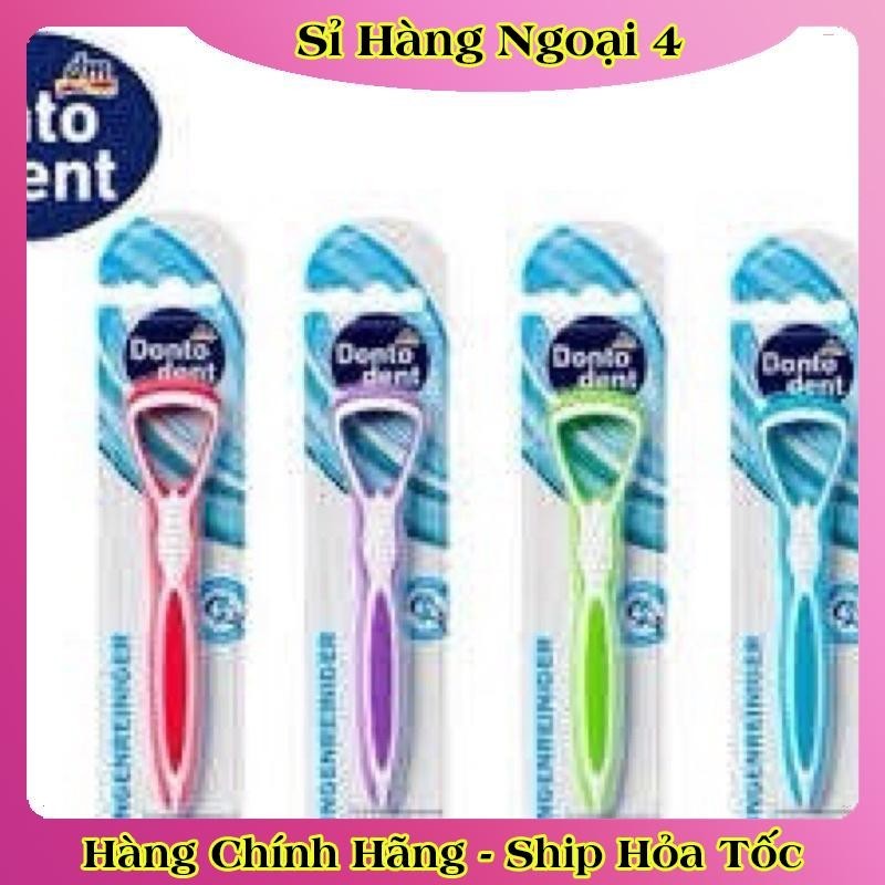 Cây cạo lưỡi, vệ sinh lưỡi Dontodent bằng nhựa, cao cấp, cho người lớn của Đức - Đủ Bill