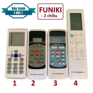 Điều khiển điều hoà Funiki 1 - 2 chiều, remote funiki 2 ngựa các dòng 9000-24000ptu