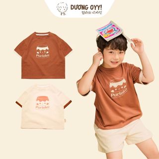 Áo thun hè trẻ em PUDDING PURINKU cotton cao cấp style Hàn Quốc size 12-35KG | Dương Oyy 010524185