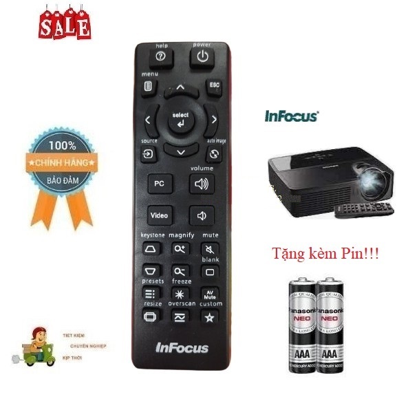 Remote Điều khiển máy chiếu InFocus- HÀNG CHÍNH HÃNG mới 100% Tặng kèm ...
