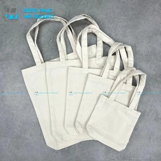 Túi vải bố, Túi vải Canvas trơn màu Mộc có đáy - không khóa kéo