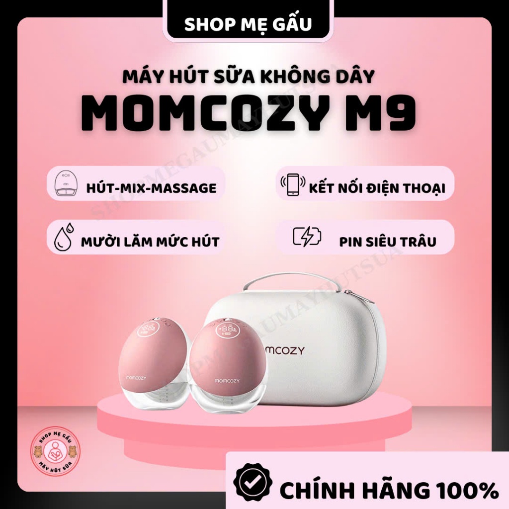 Máy hút sữa không dây Momcozy M9 (Chính Hãng) - Bảo hành 2 năm