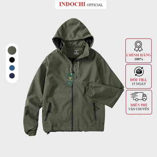 Áo khoác gió Nam INDOCHI 2 lớp khóa kéo chống nước cản bụi chống uv tiện lợi-AKG015