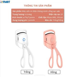 Kẹp bấm mi điện tạo và giữ nếp cong mi, Máy uốn cong lông mi tự nhiên lâu hơn bằng 2 chế độ nhiệt.