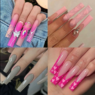 Móng tip hàn - móng nối đắp bột hộp 500 móng đủ size