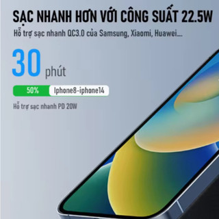 Pin sạc dự phòng RT25 20000mAh sạc nhanh 22.5W ROBOT tich hợp cap sạc