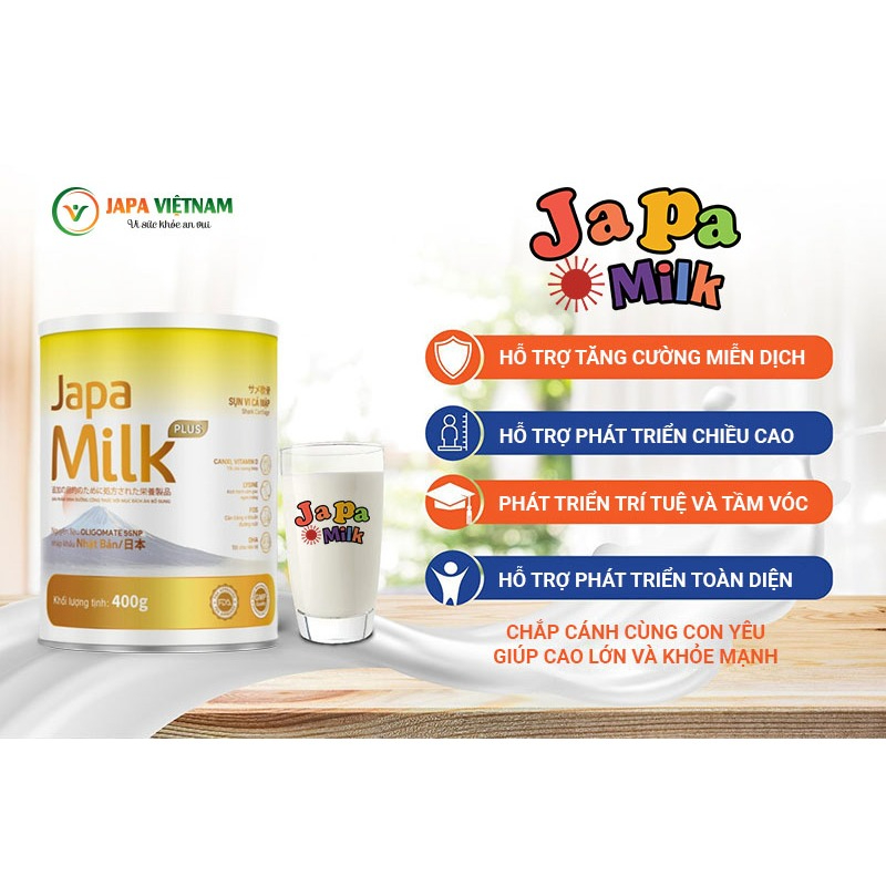 Ảnh Thùng 12 hộp sữa Japa Milk giúp bé tăng cân , miễn dịch khỏe tăng sức đề kháng chính hãng Japa Kids 1