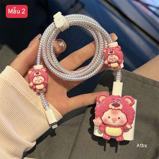Bộ bảo vệ dây cáp sạc, củ điện thoại, củ sạc nhanh 18-20w 🌸 tuyển sỉ🌸