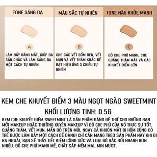 Combo Set Kem Che Khuyết+Cọ Điểm 3 Tone Cho Các Cô Gái