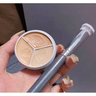 Combo Set Kem Che Khuyết+Cọ Điểm 3 Tone Cho Các Cô Gái