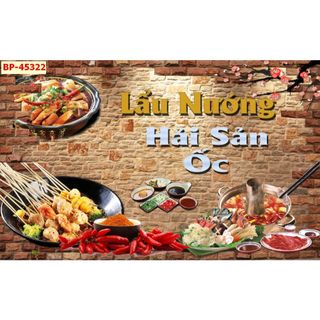 Tranh Dán Tường hải sản, ốc, tôm Phong Cách Trung Hoa mẫu đặc sắc, hình đẹp sắc nét