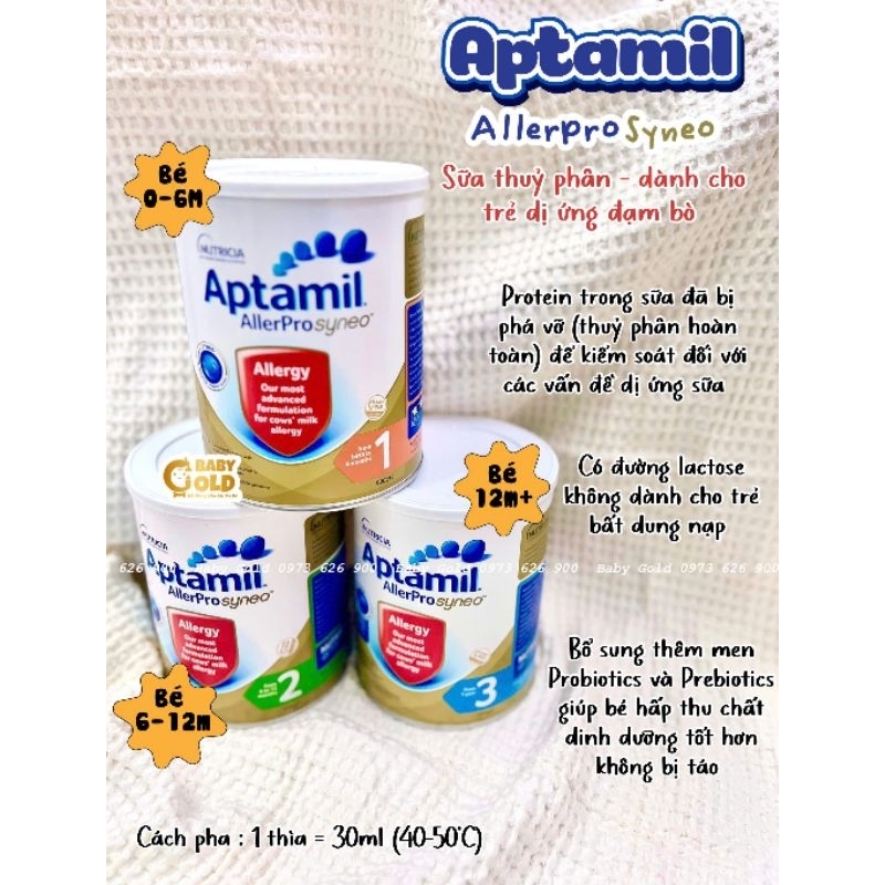 [Hàng Chính Hãng Đi Air] Sữa Thủy Phân Aptamil Allerpro Syneo 900gr ...