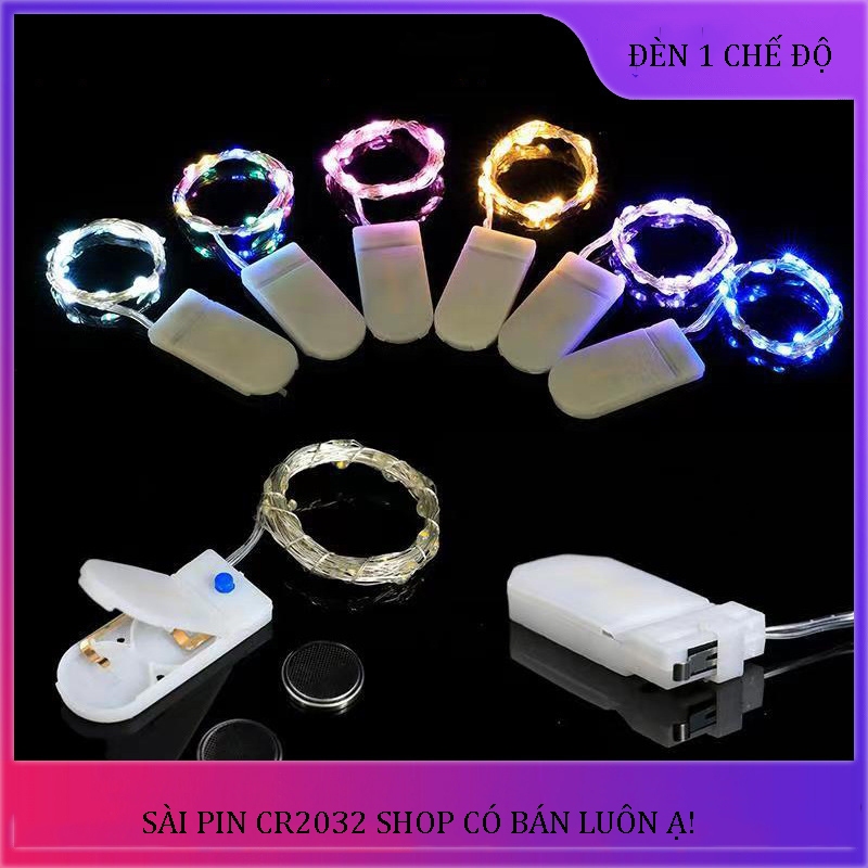 Dây đèn led 1 Chế Độ đom đóm sài pin CR2032 dễ dàng uốn cong nhiều màu sắc