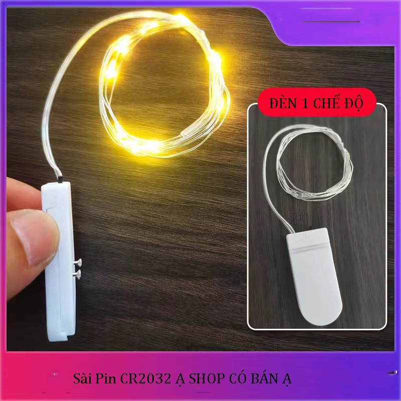 Dây đèn led 1 Chế Độ đom đóm sài pin CR2032 dễ dàng uốn cong nhiều màu sắc