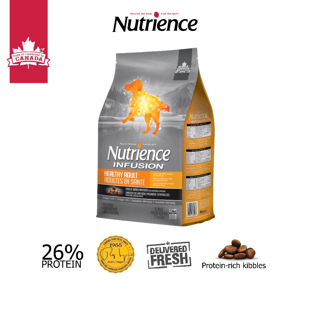 Ảnh Nutrience Infusion Healthy Adult thức ăn cho chó TB lớn - thịt gà và rau củ trái cây tự nhiên 500g 1