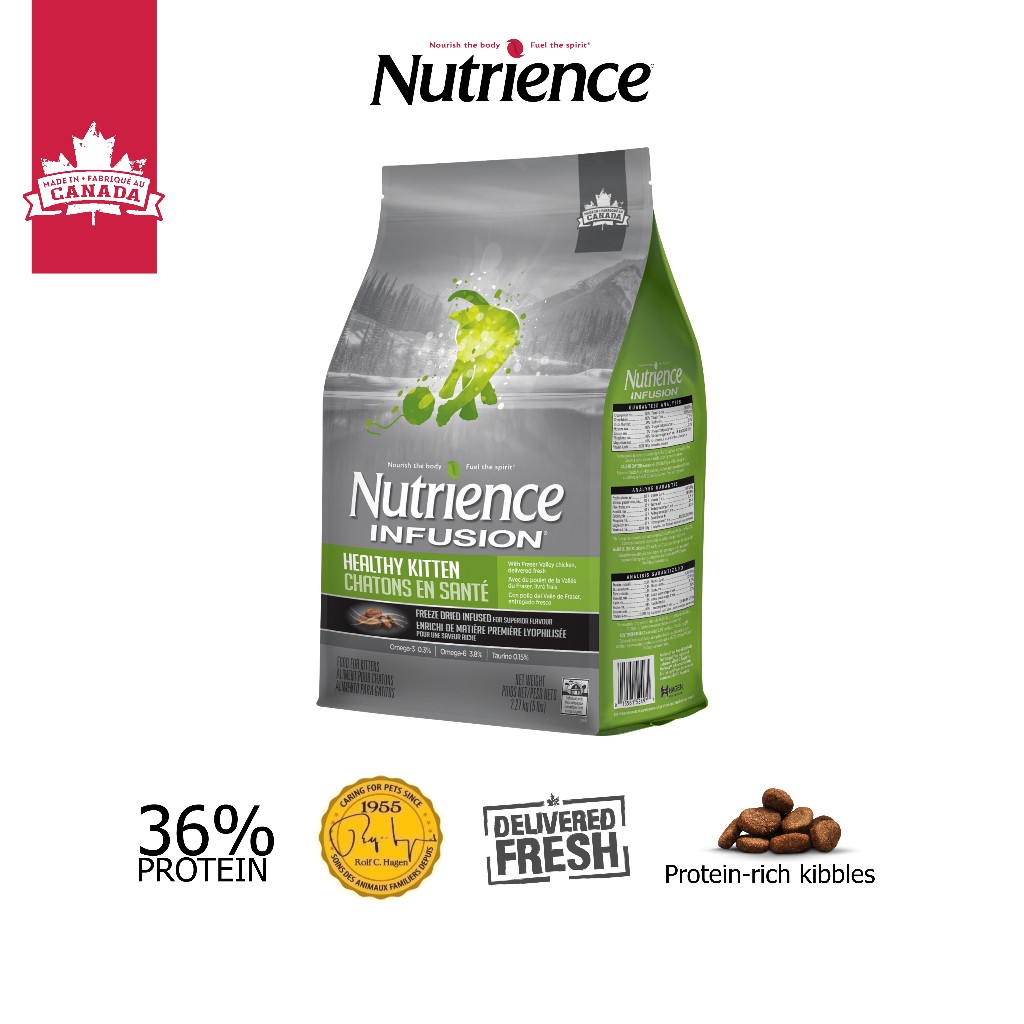 Ảnh Thức Ăn Cho Mèo Con Nutrience Infusion Healthy Kitten - thịt gà, dầu cá hồi và rau củ quả 2.27kg 1