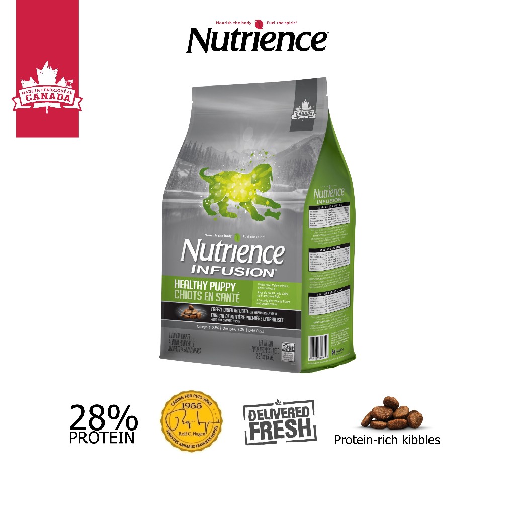 Ảnh Thức ăn cho chó con Nutrience Infusion Healthy Puppy - thịt gà, dầu cá hồi và rau củ trái cây 2.27kg 1