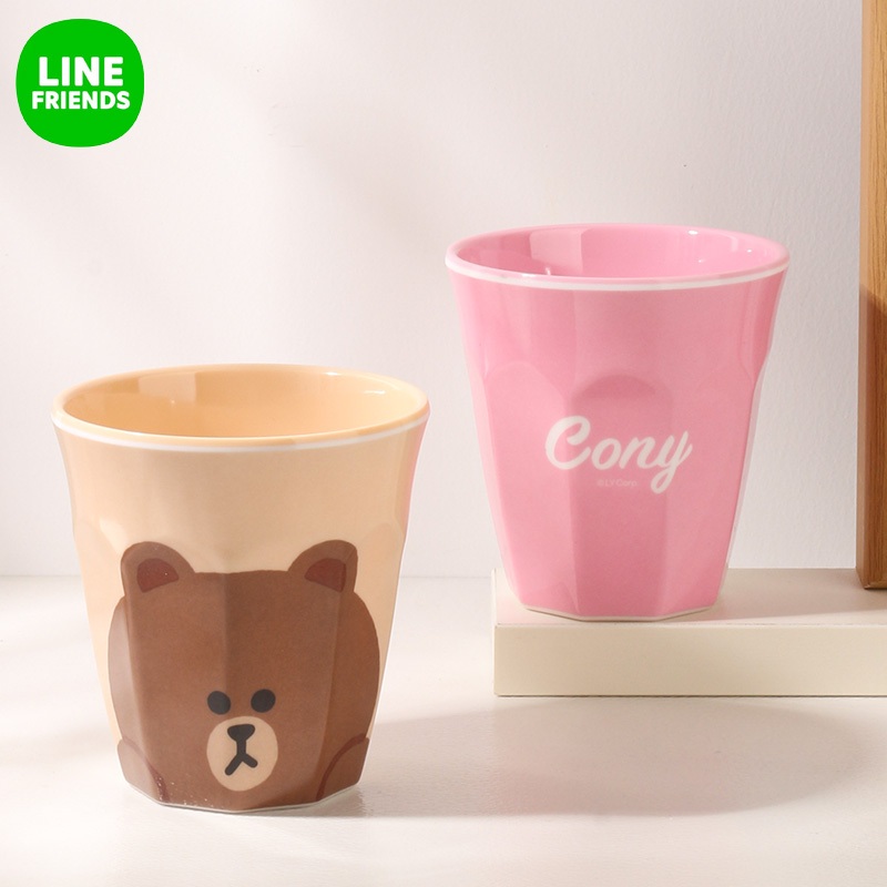 LINE FRIENDS Bộ đồ ăn sáng tạo hoạt hình và bộ bát đĩa kết hợp gia đình Bát cơm Mì Bát súp