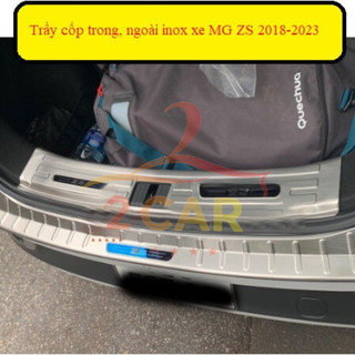 Chống trầy cốp trong, ngoài xe MG ZS 2018-2025 - chất liệu INOX sáng bóng