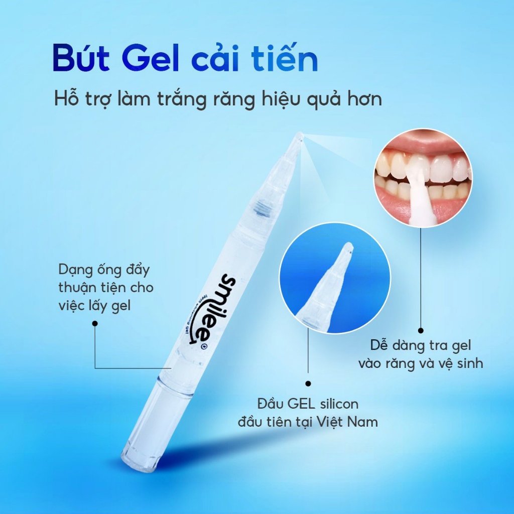 Ảnh Bộ 3 bút gel làm trắng răng Smilee dùng cùng bộ kít trắng răng Smilee Extra và Smilee Max 2