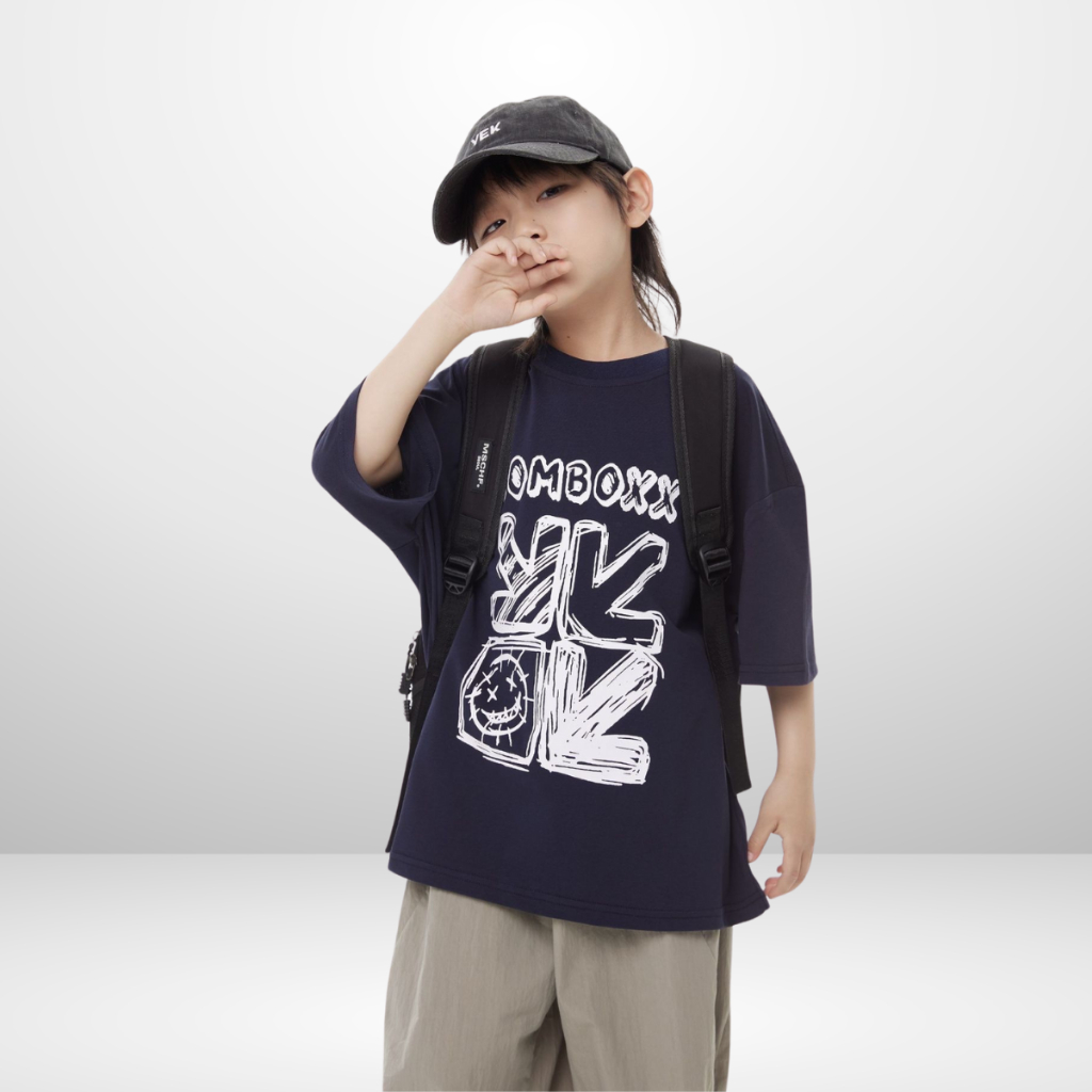 Áo Thun Ngắn Tay Mùa Hè Cho Bé Trai, Bé Gái In Hình Năng Động, Cổ Tròn B550 | JJ Kids Fashion