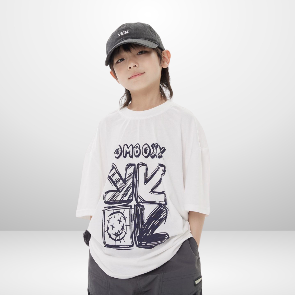 Áo Thun Ngắn Tay Mùa Hè Cho Bé Trai, Bé Gái In Hình Năng Động, Cổ Tròn B550 | JJ Kids Fashion