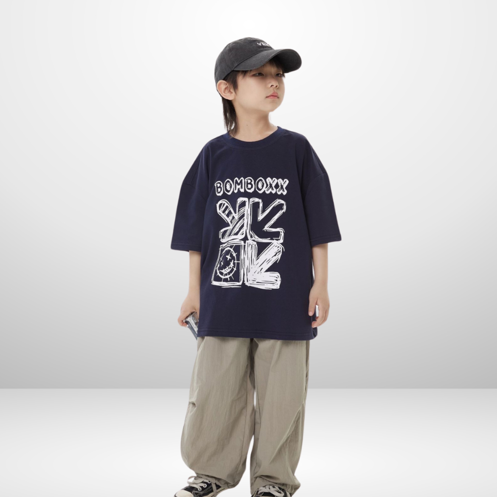Áo Thun Ngắn Tay Mùa Hè Cho Bé Trai, Bé Gái In Hình Năng Động, Cổ Tròn B550 | JJ Kids Fashion