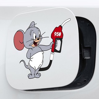 Decal Dán Nắp Bình Xăng JERRY A92, A95, Sạc Điện Cute Trang Trí Xe - Chất Liệu PVC Cao Cấp Chống Thấm Nước