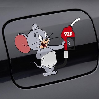 Decal Dán Nắp Bình Xăng JERRY A92, A95, Sạc Điện Cute Trang Trí Xe - Chất Liệu PVC Cao Cấp Chống Thấm Nước
