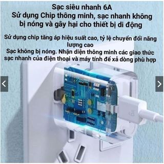 Bộ sạc nhanh Xiaomi Mi 33W - Cáp Sạc 6A USB Type-C cho máy có hỗ trợ không nóng hay loạn cảm ứng khi sạc, cáp sạc nhanh