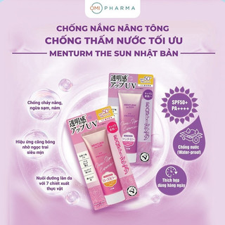 Tinh Chất Chống Nắng Nâng Tone Trắng Hồng Tự Nhiên Omi Menturm Chống Nước Và Mồ Hôi, Bã Nhờn SPF50+ PA++++ (80g/tuýp)