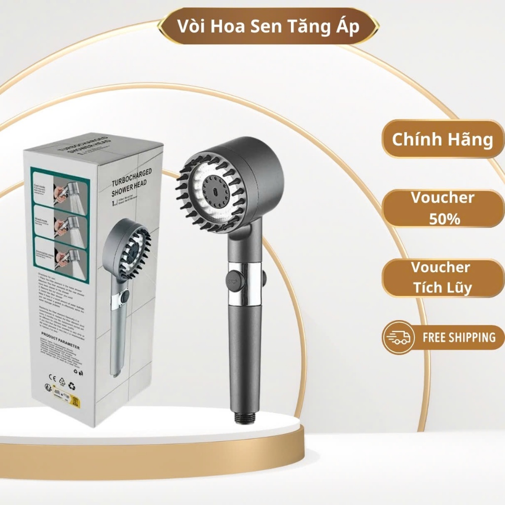 Vòi Hoa Sen, Vòi Nhà Tắm Tăng Áp Lực Nước Chất Liệu Mạ Inox Chống Gỉ Tay Cầm Đen Nhám 4 Chế Độ Xả Nước Tặng Kèm Dây 1,5m | BigBuy360 - bigbuy360.vn