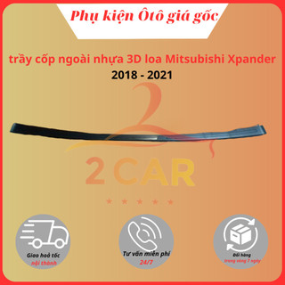 Chống trầy cốp ngoài xe Mitsubishi Xpander 2018 - 2021 nhựa 3D đen cao cấp