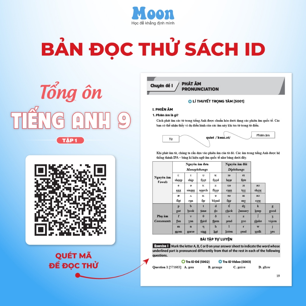 Ảnh Sách tổng ôn tiếng anh lớp 9  ôn thi vào 10 CHO 2K10 Sách id 1