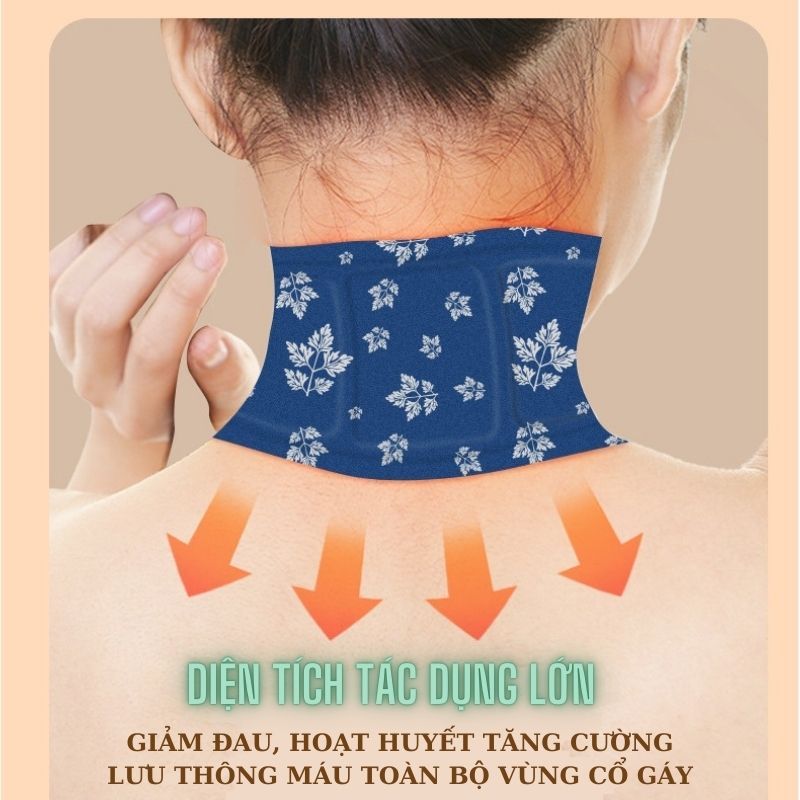 Đau nhức và tê bì cổ gáy do thoái hóa cột sống cổ..., co cứng cổ, miếng dán nhiệt thảo dược cổ gáy