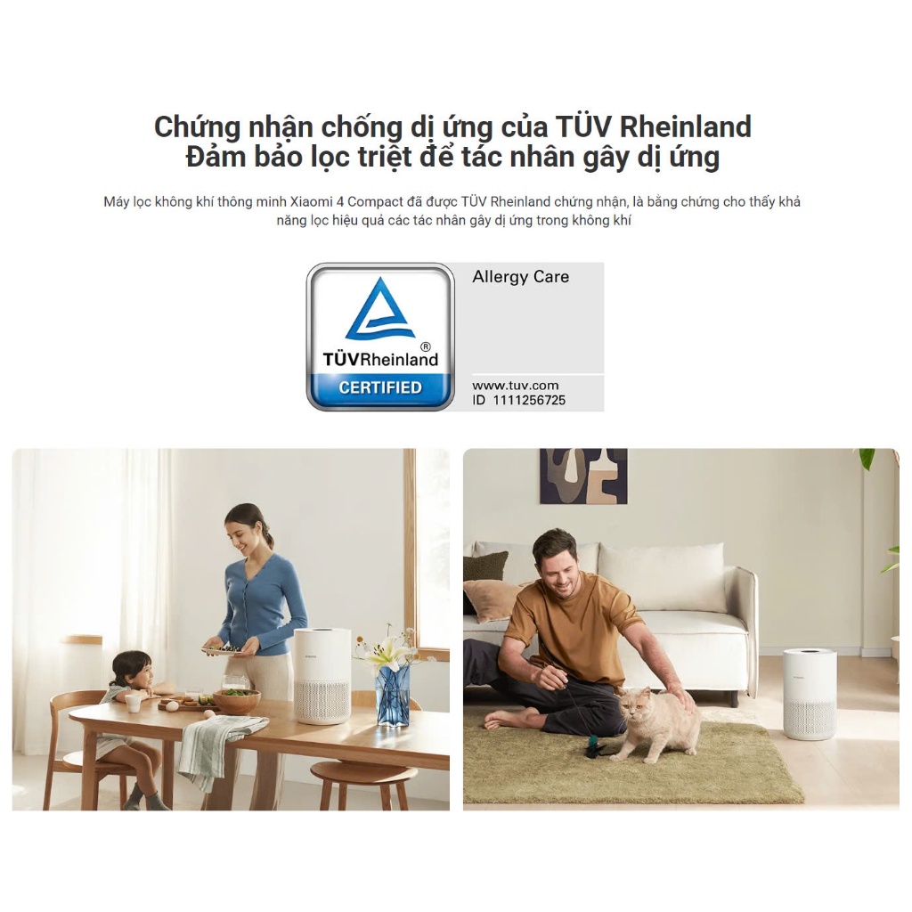 Ảnh Máy lọc không khí Xiaomi Smart Air Purifier 4 Compact Điều khiển từ xa - Hàng Chính Hãng 3