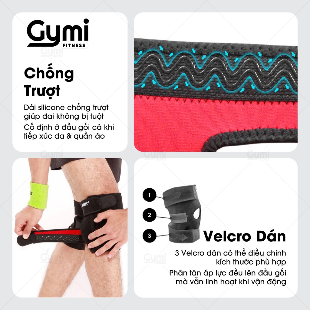 Băng Bảo Vệ Đầu Gối, Dán Gối Aolikes A-7618 - Kèm Lò Xo - AL7618