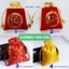 100 Túi Gấm Nhung Chữ Phúc Lộc Phong Thủy 7x9cm Màu Đỏ May Mắn Đựng Đồng Xu - Vòng Tay , Quà Tết