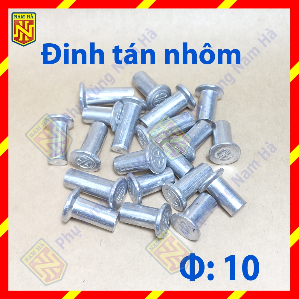 10 cái - Đinh nhôm tán, đinh tán nhôm đường kính thân phi 10mm | Shopee ...