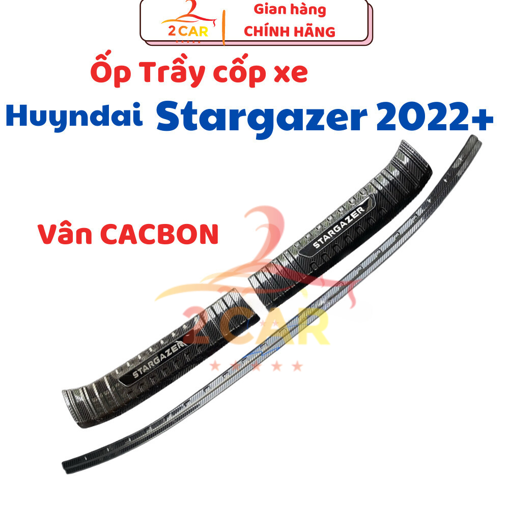 Ốp Chống trầy Cốp Trong Ngoài CACBON xe Stargazer 2022 2023 2024 2025 Vân Carbon cao cấp