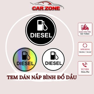 Tem Dán Trang Trí Nắp Bình Đổ Dầu DIESEL Ô Tô – Chống Nước