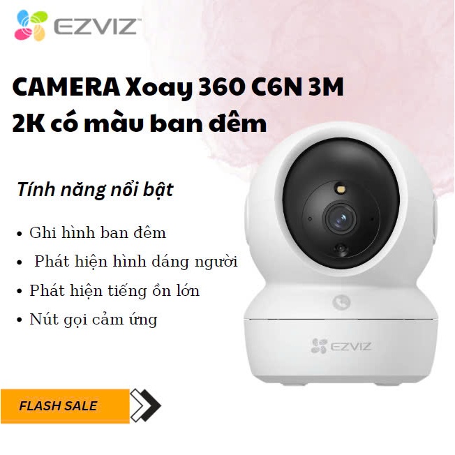 Ảnh Camera wifi ezviz C6N Pro 3MP Quad HD 2K Trong Nhà, Quay Quét 360, Đàm Thoại 2 Chiều 1