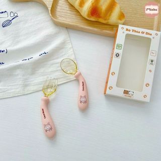 Thìa dĩa ăn dặm silicone dành cho bé từ 6 tháng đến 1 tuổi, uốn cong 360 độ mềm mại, giúp bé ăn dặm dễ dàng
