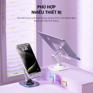 Giá Đỡ Điện Thoại Máy Tính Bảng ROBOT RT-US09 Gấp Gọn Điều Chỉnh Linh Hoạt Xoay 360 Độ