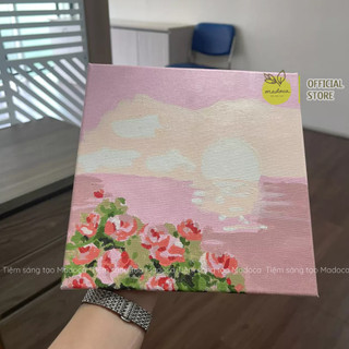 [TỔNG HỢP] Tranh tô màu theo số mini kích thước 20x20cm có khung thiên nhiên phong cảnh con người