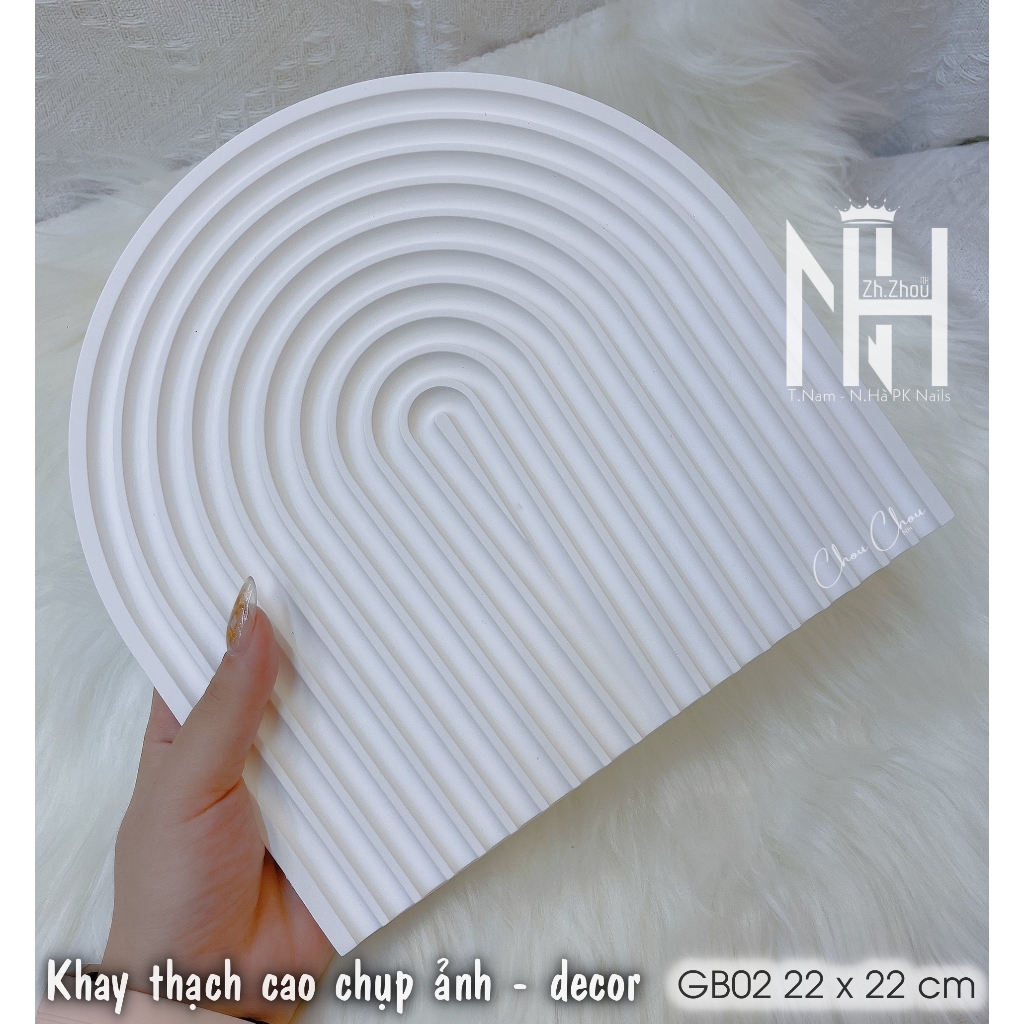 Tấm thạch cao chụp ảnh nail Decor nail style Hàn, phụ kiện chụp ảnh nail, Khay trứng cút chụp ảnh , cốc chụp ảnh