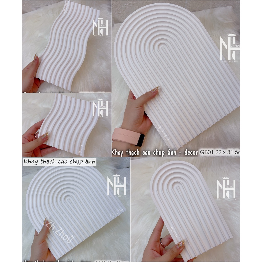 Tấm thạch cao chụp ảnh nail Decor nail style Hàn, phụ kiện chụp ảnh nail, Khay trứng cút chụp ảnh , cốc chụp ảnh