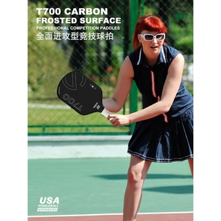 Vợt Pickleball Mặt Nhám T700 Cacbon Siêu Bền, Đồ Dày Vợt 16mm + Tặng Kèm Túi Chống Sốc Và 4 Bóng